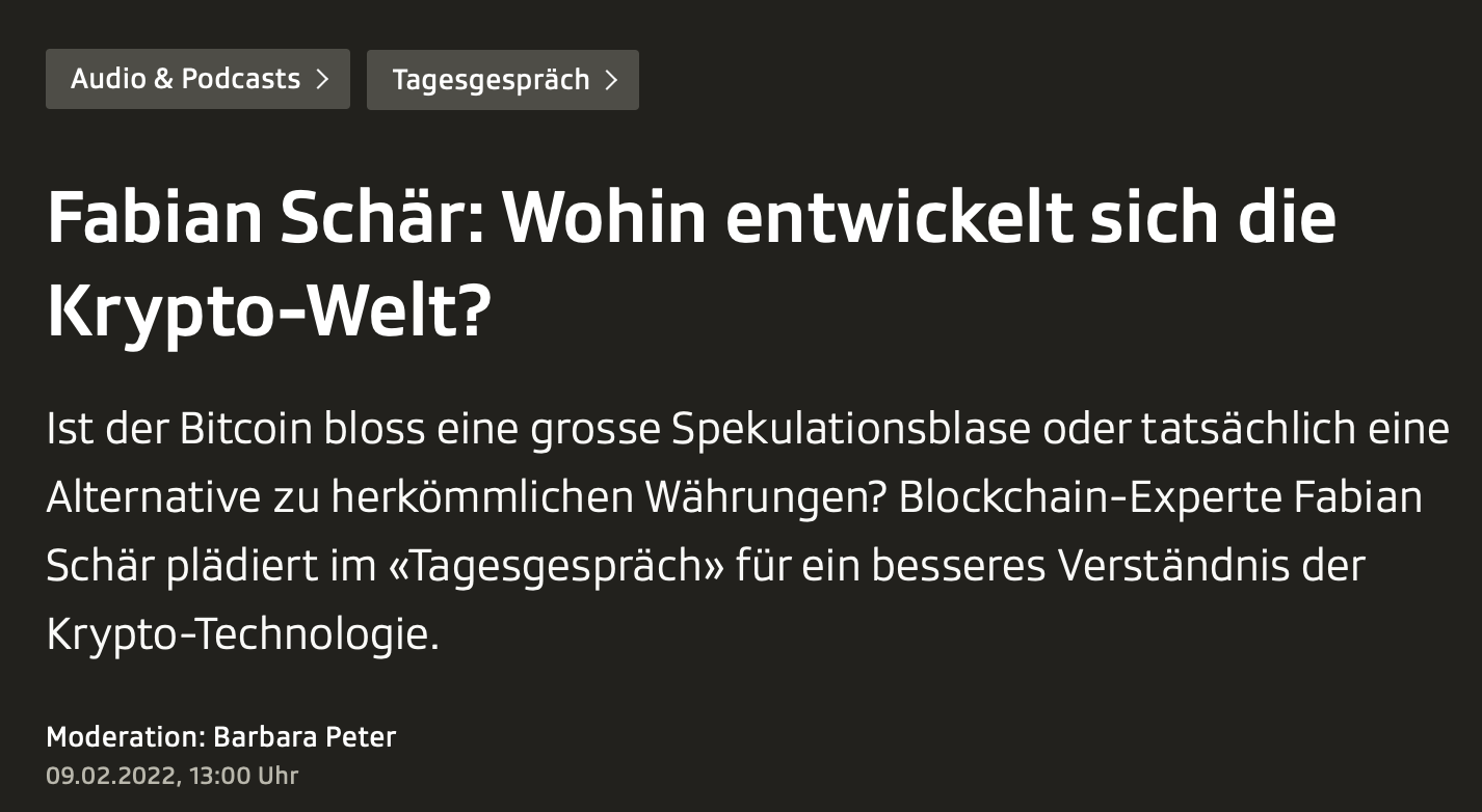 tagesgespräch, srf1, krypto, bitcoin