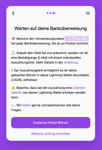 8) Nun gilt es nur noch abzuwarten, bis der Banktransfer abgewickelt wurde und die Mail von pocket bei dir eintrifft.